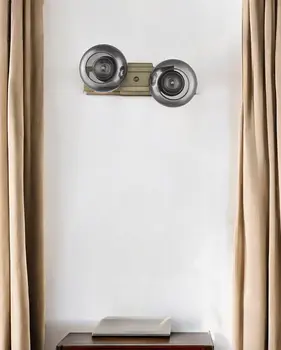 Lunette 2-Light Aged Brass Sconce