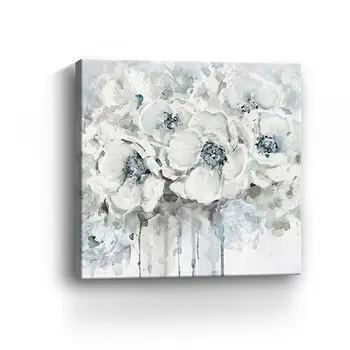 Winter Blues Flower Unframed Print Wall Art