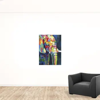 Bright Elephant Unframed Print Wall Art