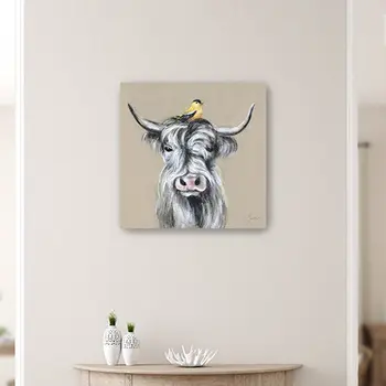 Cute Highland Cow Unframed Print Wall Art
