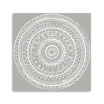 Boho White Mandala Unframed Print Wall Art