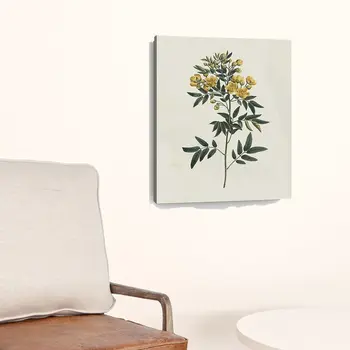 Singular Yellow Blossom Branch Unframed Print Wall Art