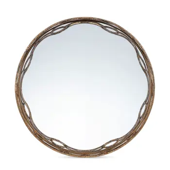 20" Gold Round Framed