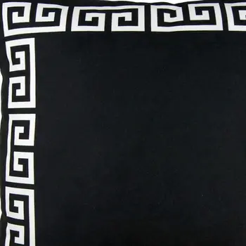 18" Black And White Geometric Fabric Throw Pillow