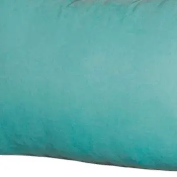 Set of Two 12" X 20" Turquoise Fabric Lumbar Throw Pillows