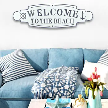 Welcome to the Beach Metal Wall Plate