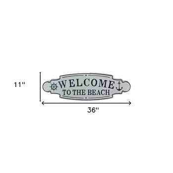 Welcome to the Beach Metal Wall Plate
