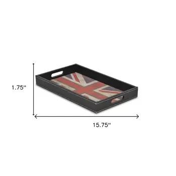 Union Jack Faux Leather Serving Tray