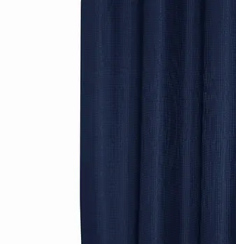 Luxurious Navy Waffle Weave Shower Curtain