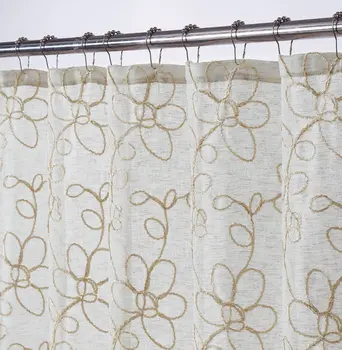 72" Linen Polyester Shower Curtain