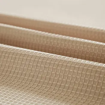 Mocha Sheer and Grid Shower Curtain and Liner Set