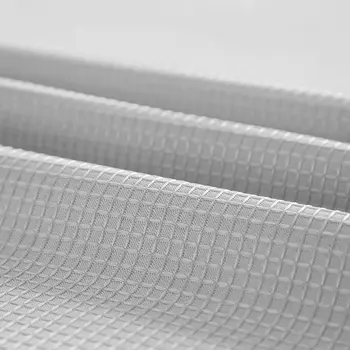 Silver Modern Grid Shower Curtain and Liner Set
