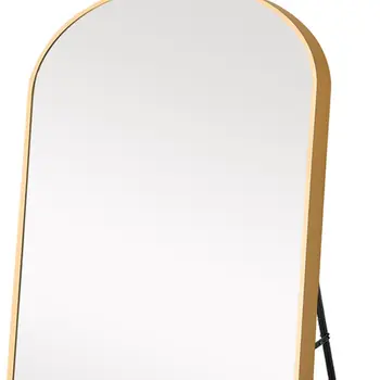 71" Gold Arch Metal Framed Freestanding Standing Mirror