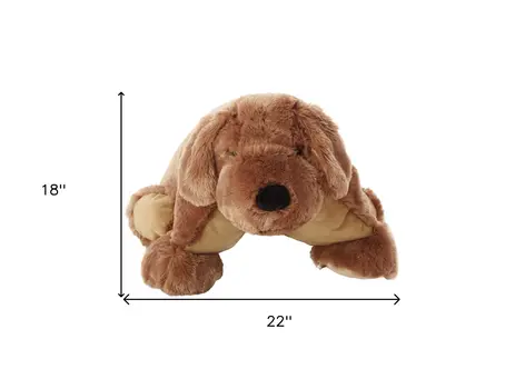 22" X 18" Brown Dog Throw Pillow