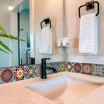 6" X 6" Mediterranean Mash Mosaic Peel and Stick Tiles