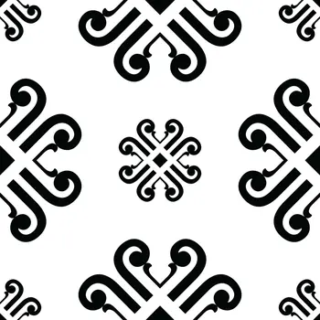 6" X 6" Black and White Daisy Peel and Stick Removable Tiles