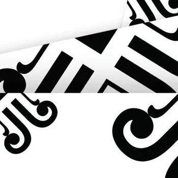 7" X 7" Black and White Daisy Peel and Stick Removable Tiles