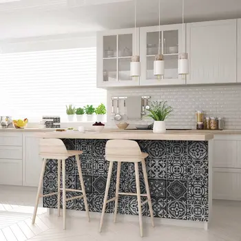 7" X 7" Gray and White Multi  Peel and Stick Removable Tiles