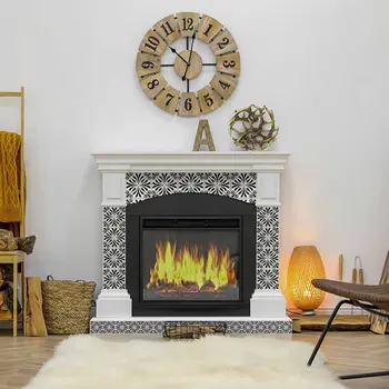 8" X 8" Black and White Flo Peel and Stick Removable Tiles