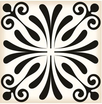 8" X 8" Black and White Flo Peel and Stick Removable Tiles