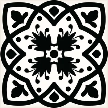 5" X 5" Black White and Gray Bella Peel and Stick Tiles