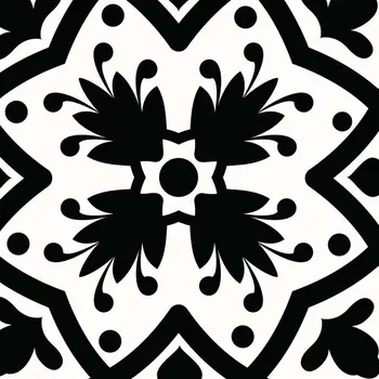 8" X 8" Black White and Gray Bella Peel and Stick Tiles