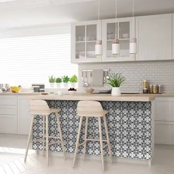 6" X 6" Black and White Quattra Peel and Stick Removable Tiles