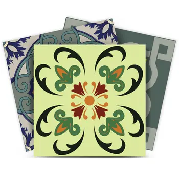 8" X 8" Auguri Flora Peel and Stick Removable  Tiles