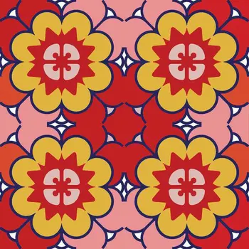 4" X 4" Auguri Geo Peel and Stick Removable Tiles