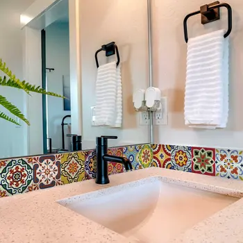 7" X 7" Mediterra Mosaic Peel and Stick Tiles