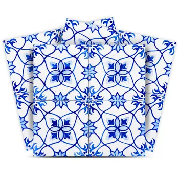 4" X 4" Blue Micro Peel And Stick Removable Tiles