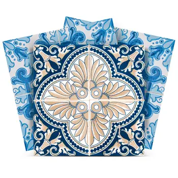 5" X 5" Blue Taupe Tobi Peel And Stick Tiles