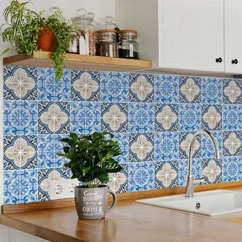 5" X 5" Blue Taupe Tobi Peel And Stick Tiles