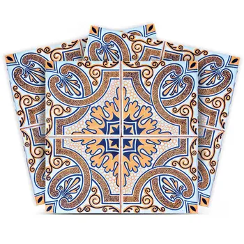 4" X 4" Blue Taupe Nova Removable Peel And Stick Tiles