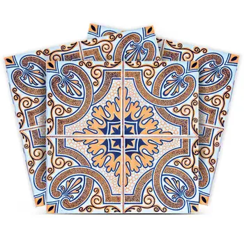 8" X 8" Blue Taupe Nova Removable Peel and Stick Tiles
