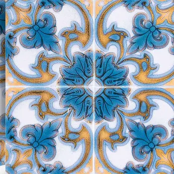 8" X 8" Teal Taupe Sia Removable Peel and Stick Tiles