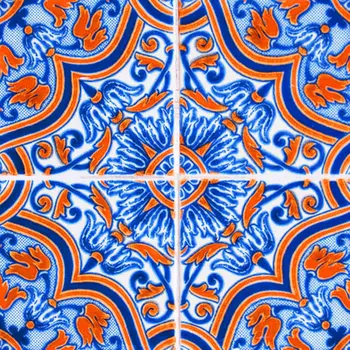 4" X 4" Blue Rust Zio Removable Peel And Stick Tiles