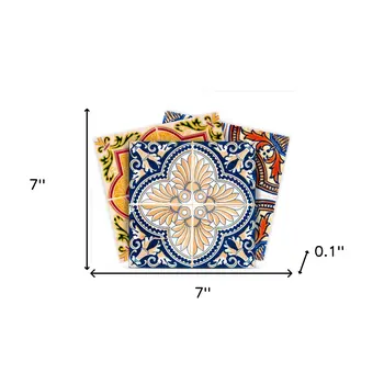 7" X 7" Linna Mutli Mosaic Peel and Stick Tiles