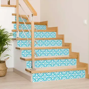 5" X 5" Aqua Gerber Removable Peel and Stick Tiles