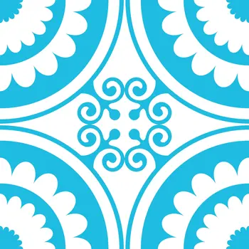 6" X 6" Aqua Gerber Removable Peel and Stick Tiles