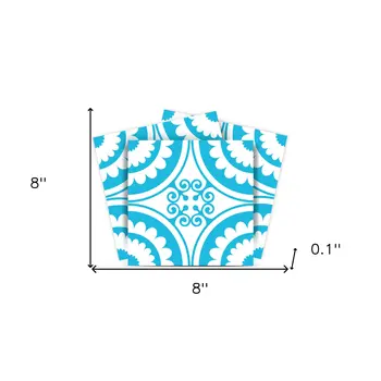 8" X 8" Aqua Gerber Removable Peel and Stick Tiles