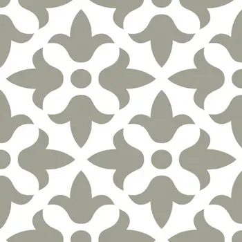 7" X 7" Sage Gray Fleur Removable Peel and Stick Tiles