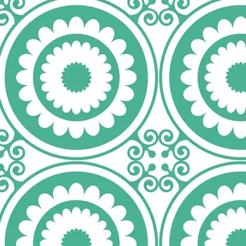 8" x 8" Light Green And White Geo Peel and Stick Removable Tiles
