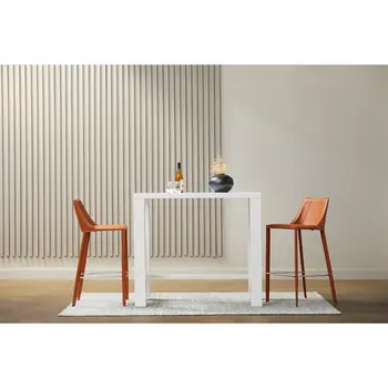 30" Terra Cotta Steel Low Back Bar Height Bar Chair