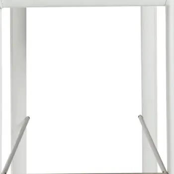 Set of Two 30" White Steel Low Back Bar Height Bar Chairs