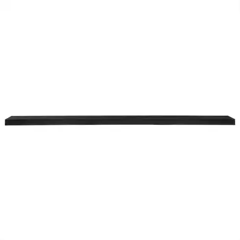 75" Black Wooden Wall Mounted Floating Shelf