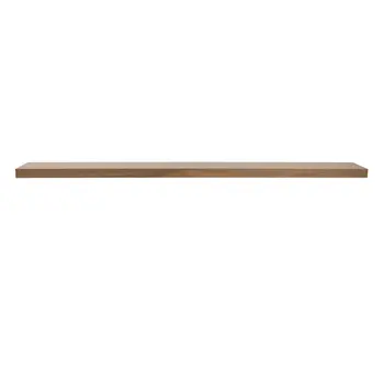 75" Brown Wooden Wall Mounted Floating Shelf