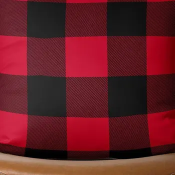 Red and Black Buffalo Plaid Throw Pillow