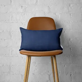 Set of 2 White and Navy Boho Throw Pillow Covers