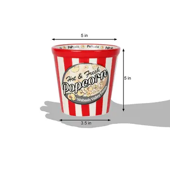 Three Piece Ceramic Popcorn Bowl Set